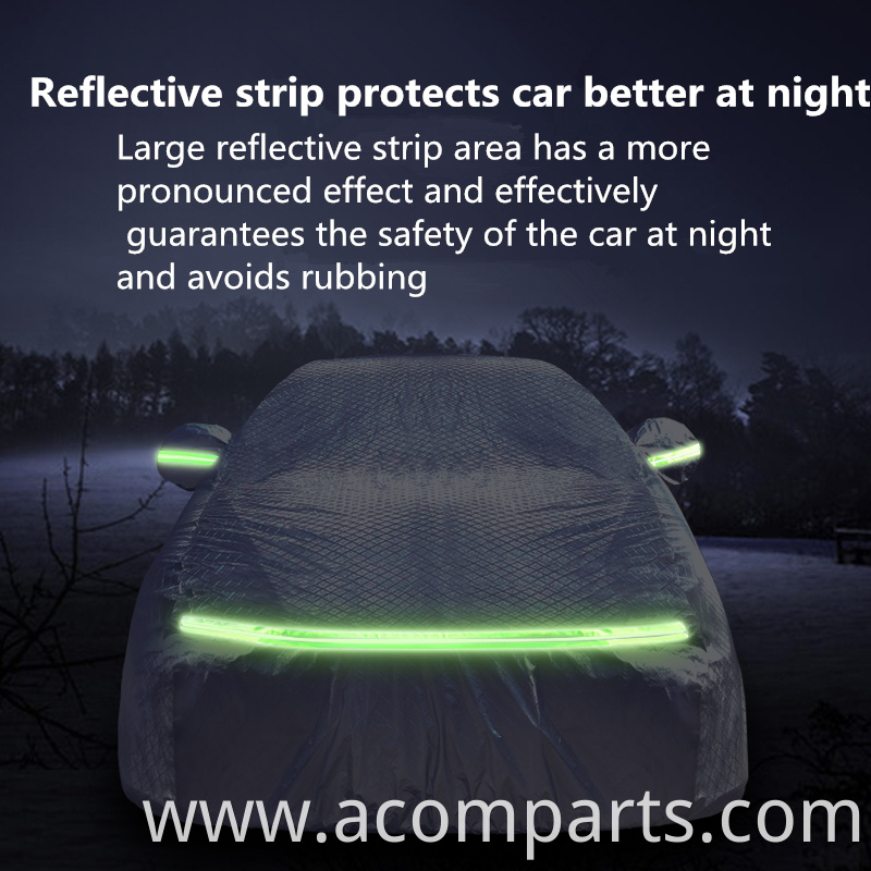 Good quality anti-scratch snow proof windshield uv resistant disposable car cover with lock